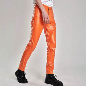 2024 pantalones de cuero para hombre hechos a medida Color sólido High Street Style Low MOQ New Outfit - Product Image 2