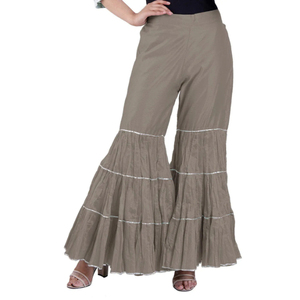 Pantalones sharara elegantes para ocasiones festivas y adornos de bodas Pantalones sharara ligeros para mujer - Product Image 3