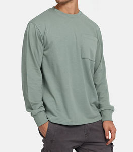 Sweat-shirt surdimensionné en coton 100% de qualité vierge, impression personnalisée OEM, logo vintage, sweat-shirt à col rond pour homme - Product Image 3