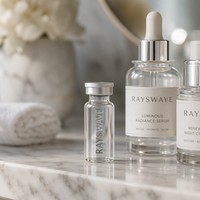 Étiquette transparente en PET pour flacon, autocollant transparent, étiquette personnalisée découpée à la forme pour emballage de sérum cosmétique