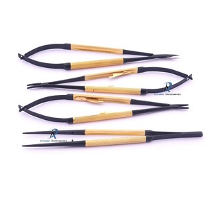 Porte-aiguilles, Ciseaux, Pinces Castroviejo, Micro-set d'instruments de suture à revêtement céramique pour usage ophtalmique et en microchirurgie - Product Image 1