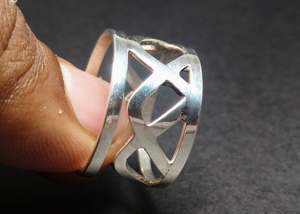 Anillos de doble banda de joyería de plata hechos a mano de moda para bodas y fiestas, disponibles para venta al por mayor - Product Image 4
