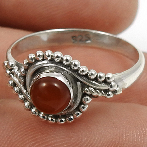 แหวนแฟชั่นตามสั่งพร้อมพลอยมูนสโตนสีรุ้งแหวนเงินสเตอร์ลิง925 AA แหวนออกแบบด้วยมือคุณภาพแหวนโบฮีเมียน - Product Image 4