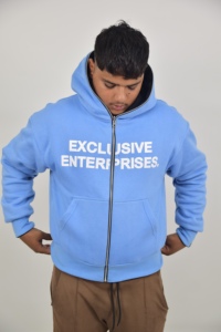 เสื้อฮู้ดดี้ผู้ชายแบบสั่งทำพิเศษ คุณภาพสูง ผ้าฝ้าย 100% แบบเรียบ สวมใส่สบาย ไซส์ใหญ่ มีโลโก้ลายพิมพ์ ระบายอากาศได้ดี เหมาะสำหรับฤดูหนาว - Product Image 3