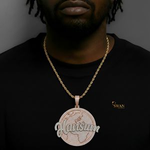 Collar con colgante de diamante cultivado en laboratorio de oro sólido de 10K, Hansum World, joyería personalizada de Hip Hop, regalo ostentoso de lujo para él - Product Image 5