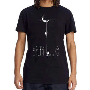 T-shirt pour homme d'été de haute qualité 100% coton, imprimé astronaute amusant, décontracté, col rond, t-shirt pour homme, t-shirt hip hop - Product Image 4