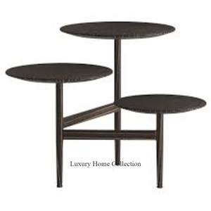 โต๊ะข้างกาแฟเคลือบผงสีดำ3ชั้นทำด้วยมือขายดีติดอันดับโต๊ะกาแฟร้านอาหารเฟอร์นิเจอร์ตกแต่ง - Product Image 1