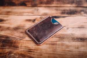 Estuche para tarjetas de cuero genuino con logotipo personalizado clásico, billetera delgada, tarjetero de identificación bancaria de negocios para mujer, 2017 - Product Image 3