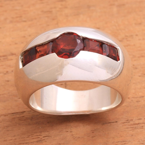 แหวนโกเมนเรียบง่ายสีเงินสเตอร์ลิงของ925ใส่ได้ทั้งชายและหญิงมีคำสัญญา/การหมั้นของขวัญเครื่องประดับแฟชั่นของชาวคริสต์สำหรับ - Product Image 5