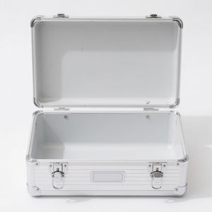 Custom CNC Machining Service Large Aluminum Sliver <b>Tool</b> Carrying <b>Box</b> Heavy Duty Aluminum Storage Brief Case - Product Image 1