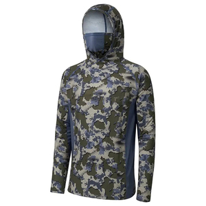 Winter Camo Hooded Pullover for Men Lightweight Breathable UPF <b>Fishing</b> Hunting Face <b>Mask</b> Digital Printing Custom OEM Available - Product Image 4