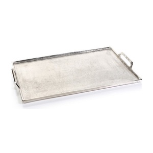 Bandejas Decorativas de Latón Repujado, Bandeja de Mesa de Centro Clásica Europea, Bandeja de Servicio Decorativa de Metal Hecha a Mano - Product Image 2