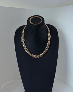 โซ่ VVS1เหลี่ยมเพชร12มม. สีทองขาว14K ประดับด้วย925เงินสเตอร์ลิงเครื่องทดสอบเพชร - Product Image 4