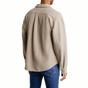 Design personnalisé Veste de corvée de haute qualité pour hommes avec bouton pression Veste de chemise légère et extensible en coton - Product Image 6