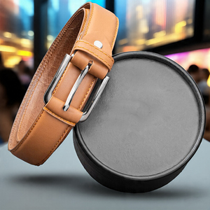 Cinturones de ante de lujo para hombre, correas con logotipo personalizado, cinturón con hebilla de Pin, cinturón de cuero con hebilla de Pin de moda informal para Unisex - Product Image 5