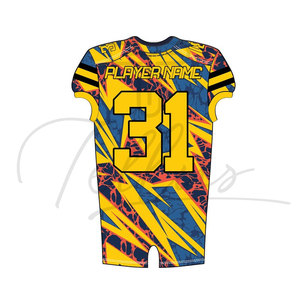 Uniforme de Fútbol Americano Personalizado de Alta Calidad, 100% Poliéster, Manga Corta, Talla Grande, Ropa de Equipo, Anti-UV, Secado Rápido, Unisex - Product Image 6