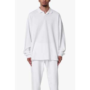 เสื้อโปโลแขนยาวของผู้ชายเสื้อโปโลผ้าฝ้ายทรงเข้ารูปแบบพรีเมี่ยมสำหรับใส่สบาย - Product Image 2