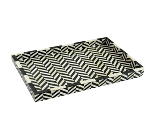 Bandeja para servir frutas con incrustaciones de hueso, diseño redondo personalizado con patrón de flores, bandeja con incrustaciones de hueso, precio superior - Product Image 3