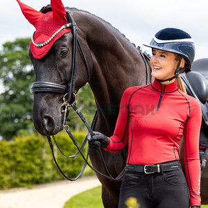 Gorro de oreja de caballo Premium Pakistán hecho a medida Crochet lavable ligero Fly Veil para elegantes eventos de equitación Ear Bonnet - Product Image 5