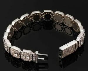 กำไลข้อมือเงินมอยส์ซอไนท์สีเงิน925กำไลข้อมือแฟชั่นที่ปรับแต่งได้สวยงามของขวัญสำหรับวันครบรอบและเครื่องประดับเพชรอื่นๆ - Product Image 4