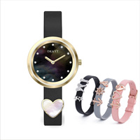 DK&YT Nouvelle Montre Femme de Luxe Sport et Mode, Design Élégant, Quartz, avec Bracelet en Cuir Classique de Luxe, Logo Personnalisé