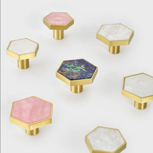 Poignées de meubles écologiques en résine, bouton de tiroir de cuisine à trou unique - Product Image 4