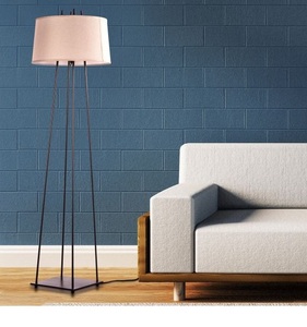 Lampadaire moderne en métal en laiton AK avec boule ronde supérieure et base en noir et laiton fini pour la décoration intérieure de la maison - Product Image 2