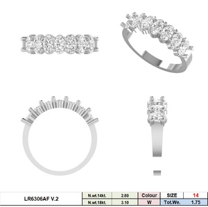 1.80 CT Lab Grown CVD HPHT ตัดวงรีเพชรรูปวงรีพิมพ์สีโรเดียมชุบ IGI ได้รับการรับรองสำหรับงานแต่งงานวงแหวนครบรอบ7เพชร - Product Image 5