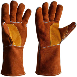 Kandari Sports Supply Wholesale Custom Made Welding <b>Gloves</b> Winter Work <b>Gloves</b> with Cow Split Leather Welding <b>Glove</b> - Product Image 1