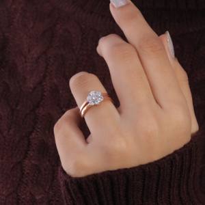 Joyería personalizada anillos finos para mujer joyería oro rosa S925 plata esterlina compromiso boda 18K plata 925 moda CMA - Product Image 2