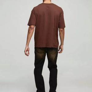 เสื้อยืดผู้ชายเนื้อผ้าระบายอากาศได้ดีกันยับเสื้อยืดคอกลมสำหรับ100% ลำลองโลโก้ได้ตามต้องการแฟชั่น - Product Image 5