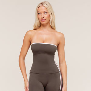 Haut de sport sans couture léger pour femme, taille XL, vêtements de sport personnalisés, tendance, fitness, pilates, haut de yoga en gros - Product Image 1