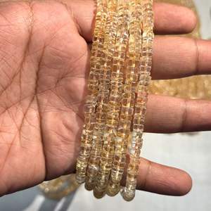 ลูกปัดซิทรินสีเหลืองธรรมชาติคุณภาพสูง ขนาด 4 มม. ถึง 7 มม. รูปทรงเรียบ สำหรับทำเครื่องประดับ - Product Image 3