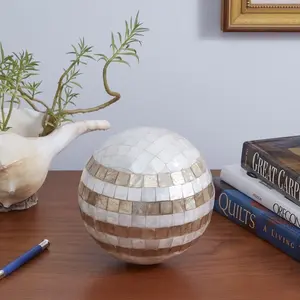 Mother of Pearl Decorative Balls Competitive Round Mosaic MOP <b>Egg</b> Spheres for Home Decor Made in Vietnam - Product Image 5