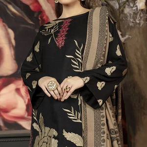 Vêtements pour femmes Robe en lin à manches longues de couleur unie de grande taille/Robe en lin Offre Spéciale avec motif brodé - Product Image 6