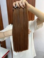 Cheveux vierges Super Double Dessiné RawViet Nam Cheveux Tissage de Cheveux Humains Bundles Os Droite Vendeurs en Gros 100% Remy Couleur Marron