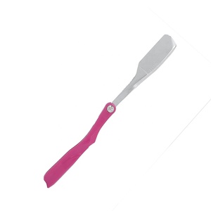 Rasoir de barbier en acier inoxydable avec manche en plastique, rasoir droit professionnel à lame unique pour le visage - Product Image 1