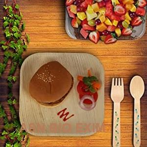 ชุดอุปกรณ์ทานอาหารค่ำแบบใช้แล้วทิ้งย่อยสลายได้ทางชีวภาพชุดจานอาหารสำหรับงานเลี้ยงแบบใช้แล้วทิ้ง50ชิ้นเป็นมิตรต่อสิ่งแวดล้อมสำหรับแขก - Product Image 3