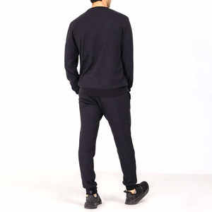 Conjunto Deportivo Casual de Talla Grande, Lavado Ácido, con Pedrería, 100% Algodón, Cintura Elástica, Estampado Sólido, 2 en 1, Transpirable, Personalizable, para Invierno y Fútbol - Product Image 5