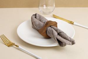 Rond de serviette en bois de qualité incroyable porte-serviette écologique décoration de table maison et restaurant rond de serviette - Product Image 3