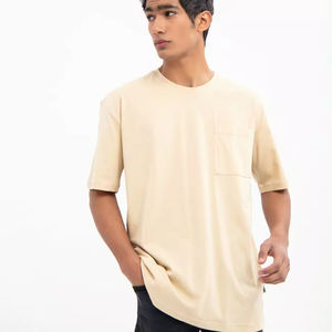 Alta calidad 240Gsm Blank Drop Shoulder T-shirt 100% algodón Heavyweight Camiseta de gran tamaño Heavyweight - Product Image 1