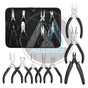 <b>Flat</b> <b>Nose</b> Jewelry <b>Pliers</b> with Comfortable Red Grip Stainless Steel - Product Image 6