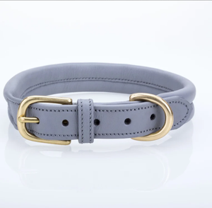 Collier de chien en cuir plat rembourré épais et doux de tannerie de poire collier de chien pour lévrier et Whippet - Product Image 2