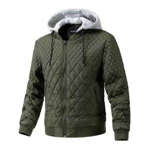 Veste matelassée imperméable respirante coupe-vent pour homme, grande taille, chaude, à capuche, en fourrure de mouton, fermeture éclair, vente chaude - Product Image 2
