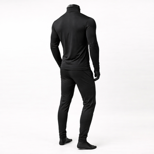 Conjunto Deportivo Negro Personalizado con Logotipo para Hombre, Sudadera con Cremallera Completa y Pantalones Jogger, Felpa de Algodón, 2 Piezas, Ropa Deportiva, Venta al Por Mayor OEM - Product Image 6