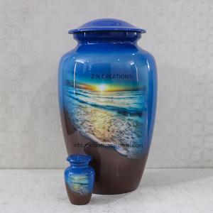 เครื่องเผาศพทำจากอลูมิเนียมสำหรับผู้ใหญ่ภาพพระอาทิตย์ตกที่สวยงามของเถ้ากระดูกมนุษย์ของที่ระลึกดิจิทัลตามสั่ง - Product Image 5