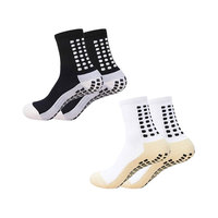 Chaussettes antidérapantes à maintien ferme pour hommes, ajustement sûr et confortable, logo sur le dessous, pour jeunes, entraînements de printemps/yoga