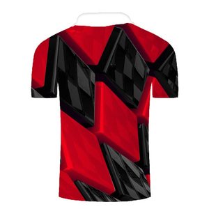 Chemises décontractées pour hommes à manches courtes avec logo personnalisé, marque privée, 100% coton, tissu tricoté, impression numérique, service OEM, grandes tailles - Product Image 2