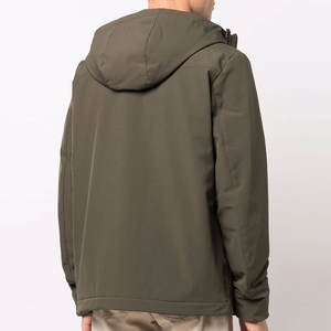 Men's Breathable <b>Waterproof</b> Windproof Softshell <b>Jacket</b> Warm Stand Collar Winter Outdoor <b>Thin</b> Wear Resistant 100% Polyester - Product Image 4