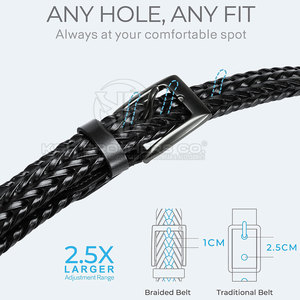 Ceinture classique de mode en cuir pour hommes Design élégant et durable avec boucle solide pour une tenue décontractée et formelle - Product Image 6